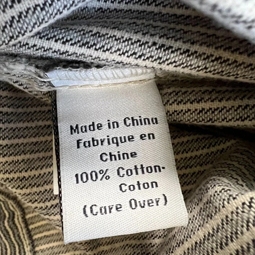 Calvin Klein Jeans Pinstripe Denim Vest Women's Size M‎ Trucker Style Sleeveless - Picture 9 of 12